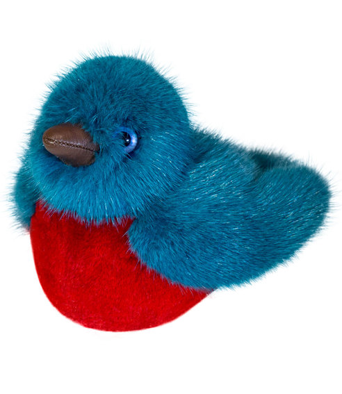 Меховые игрушки, игрушки из меха, игрушки из натурального меха, Птичка-невеличка
